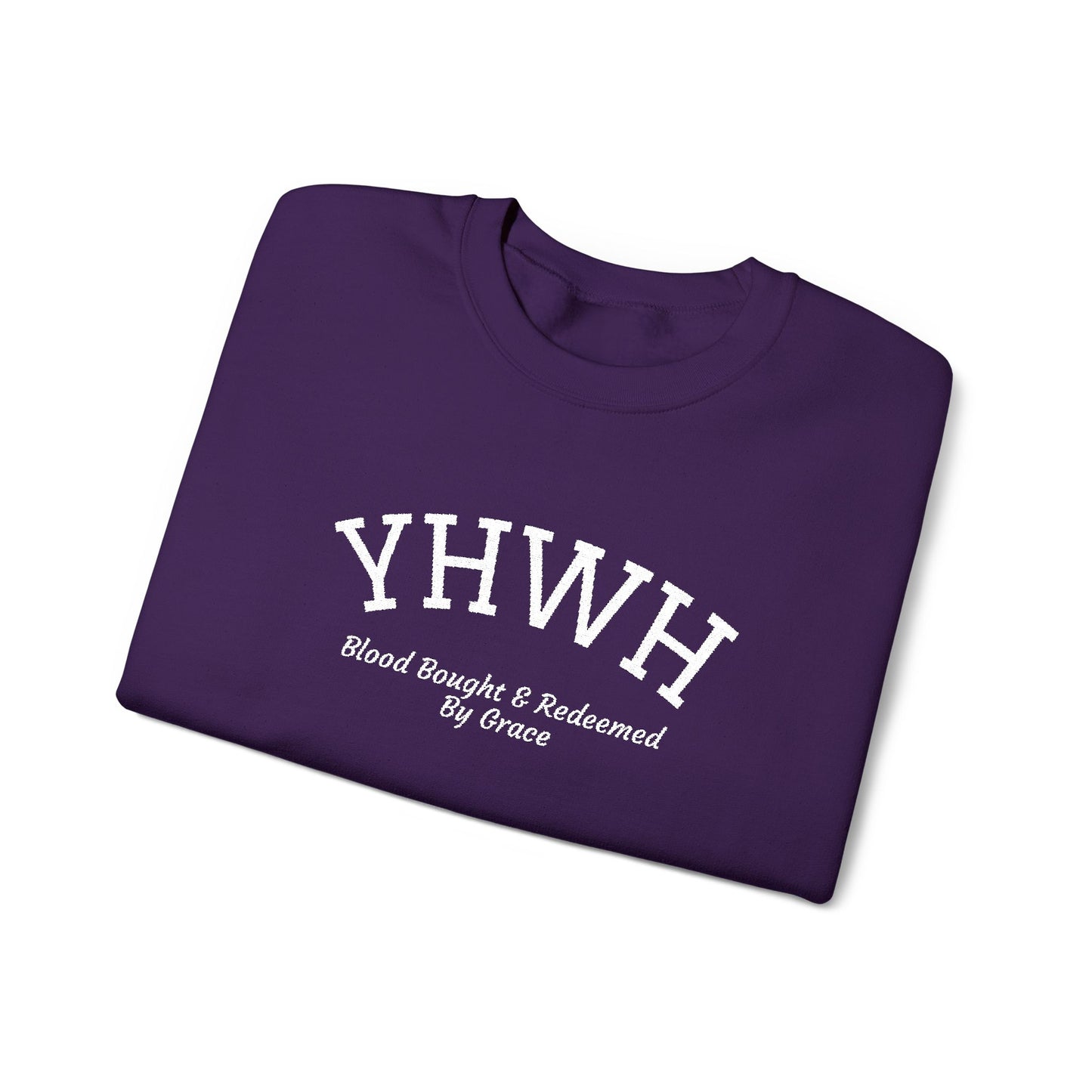 YHWH Scripture Crewneck Sweatshirt — Faith-Based Christian Pullover