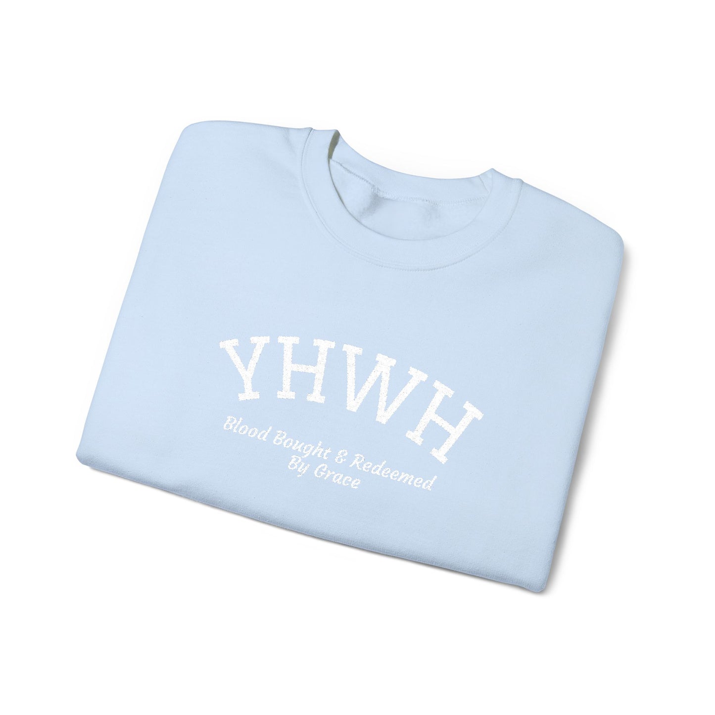 YHWH Scripture Crewneck Sweatshirt — Faith-Based Christian Pullover