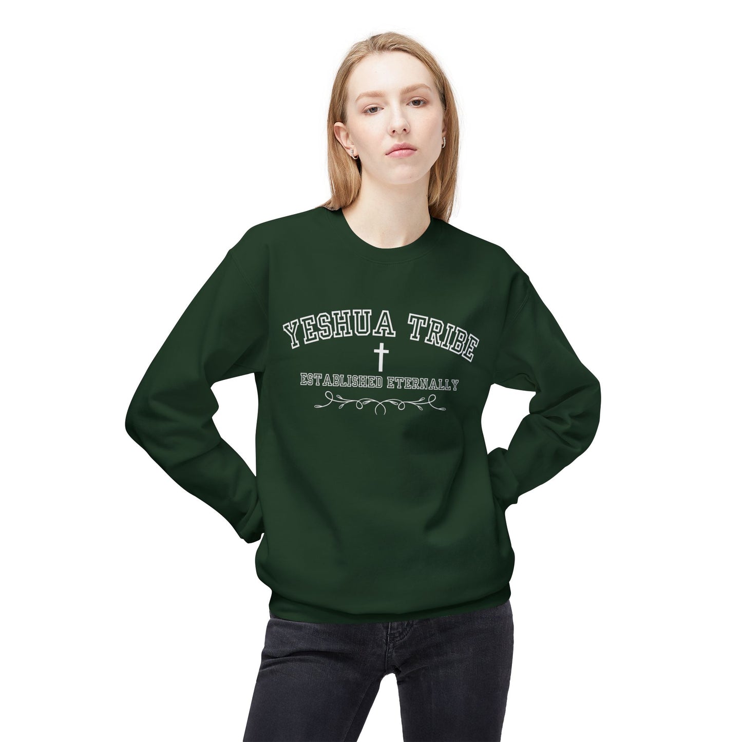 Yeshua Tribe Crewneck Sweatshirt — Established Eternally Christian Pullover