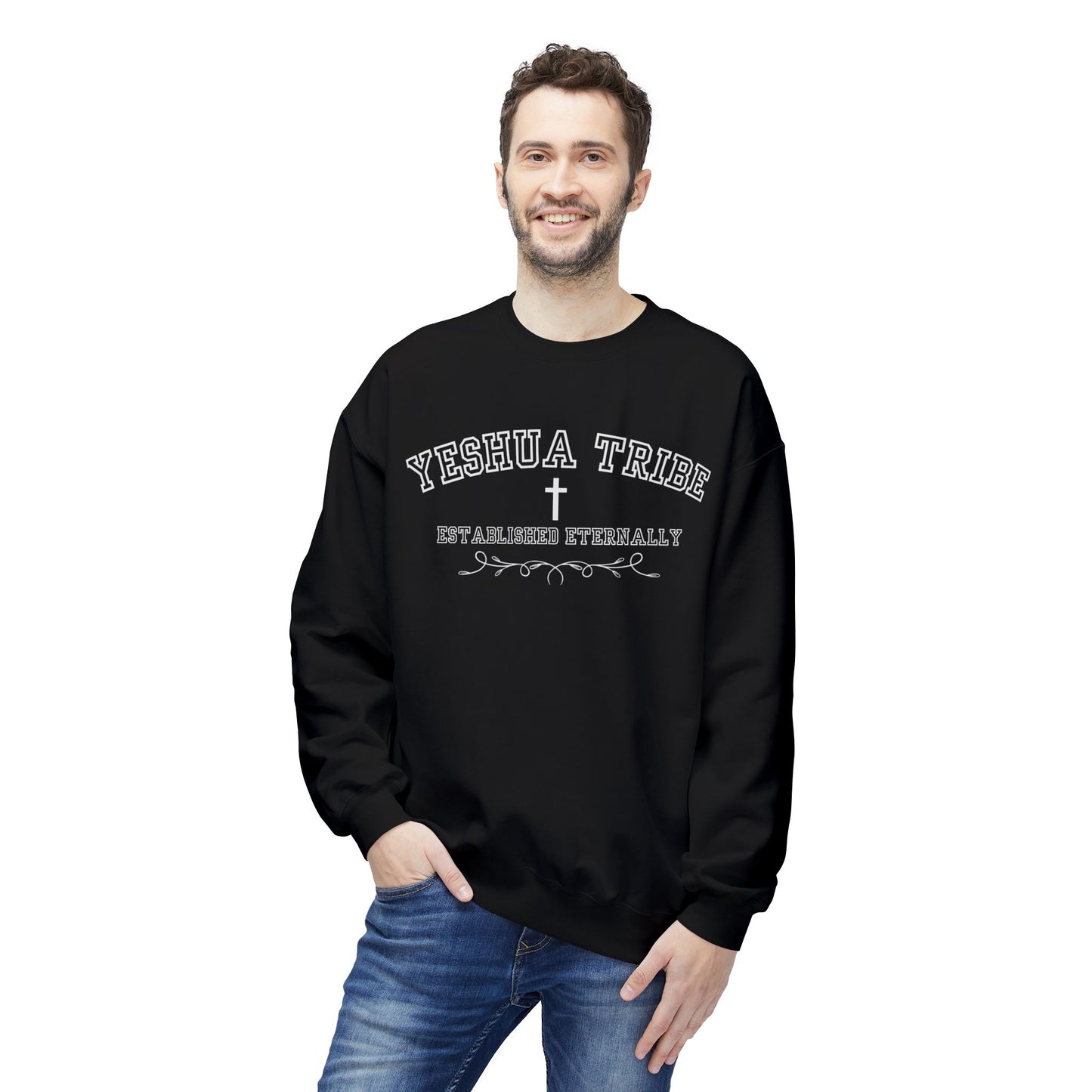 Yeshua Tribe Crewneck Sweatshirt — Established Eternally Christian Pullover