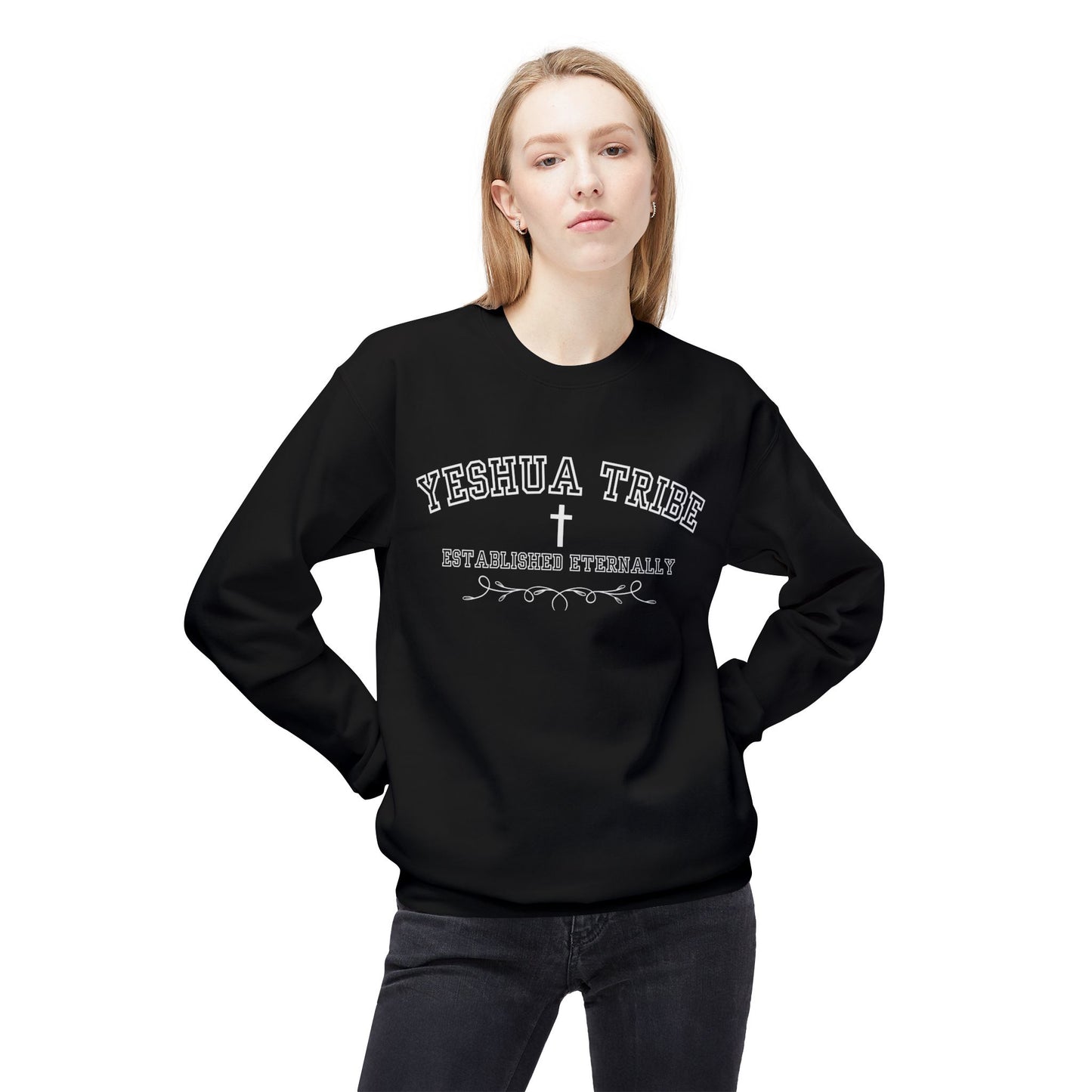 Yeshua Tribe Crewneck Sweatshirt — Established Eternally Christian Pullover