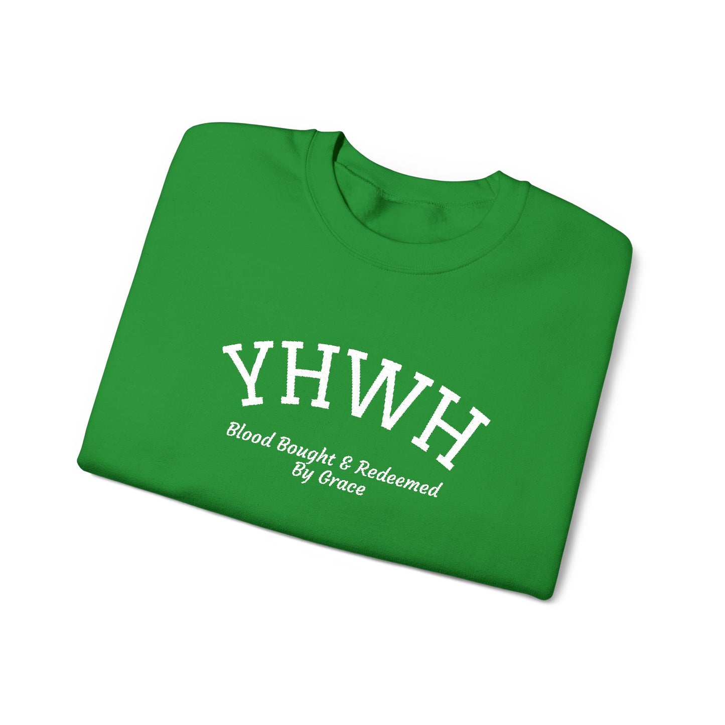 YHWH Scripture Crewneck Sweatshirt — Faith-Based Christian Pullover