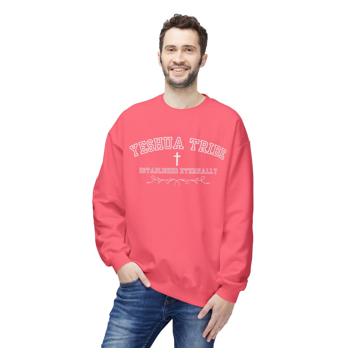 Yeshua Tribe Crewneck Sweatshirt — Established Eternally Christian Pullover