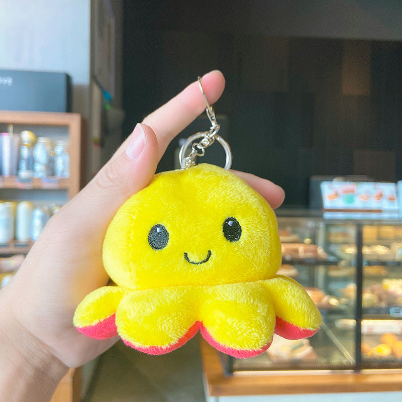 Creative Plush Flip Octopus Bag Key Chain