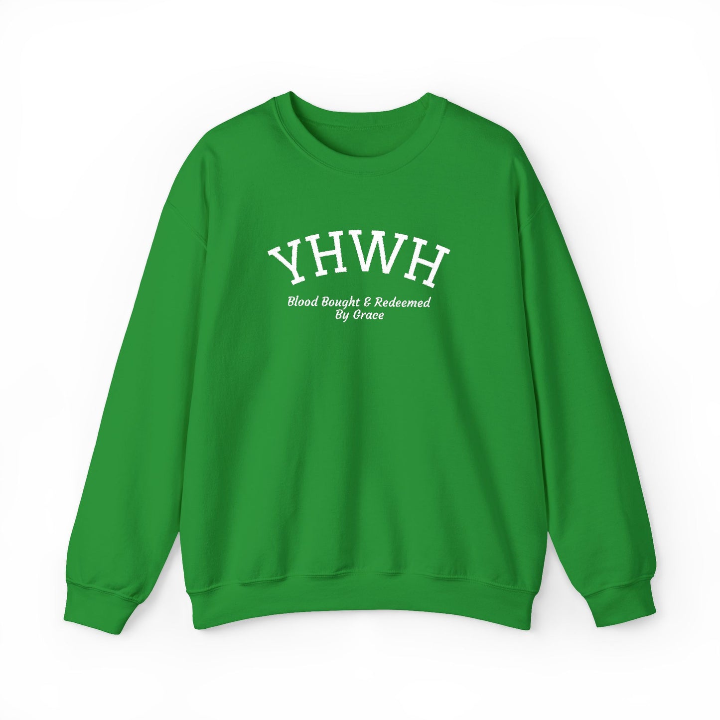 YHWH Scripture Crewneck Sweatshirt — Faith-Based Christian Pullover