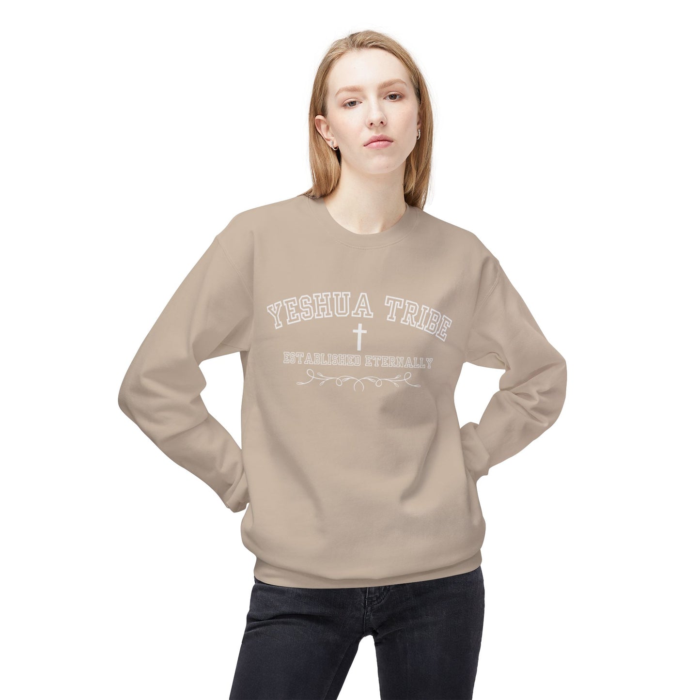 Yeshua Tribe Crewneck Sweatshirt — Established Eternally Christian Pullover