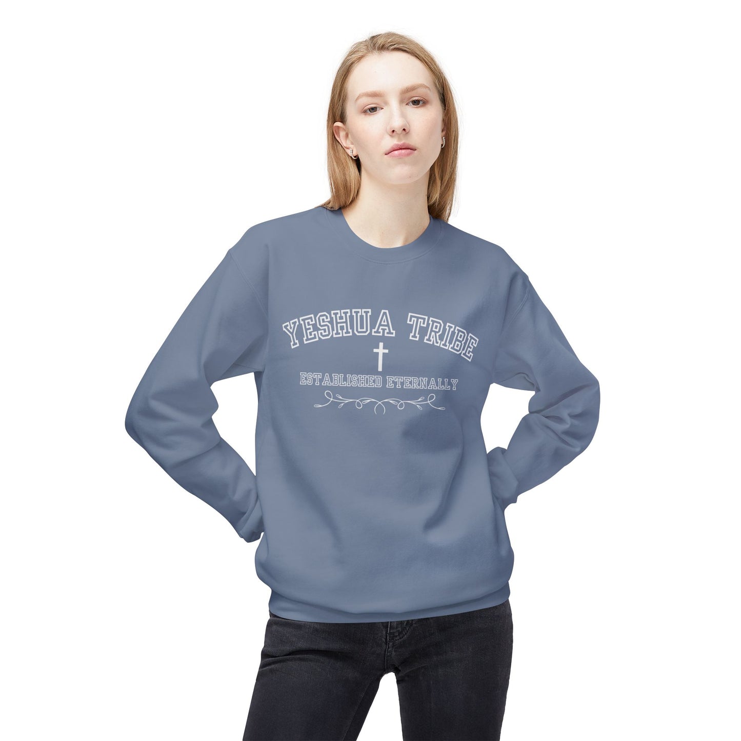 Yeshua Tribe Crewneck Sweatshirt — Established Eternally Christian Pullover