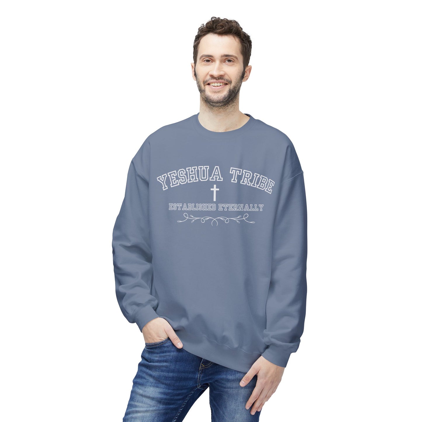 Yeshua Tribe Crewneck Sweatshirt — Established Eternally Christian Pullover