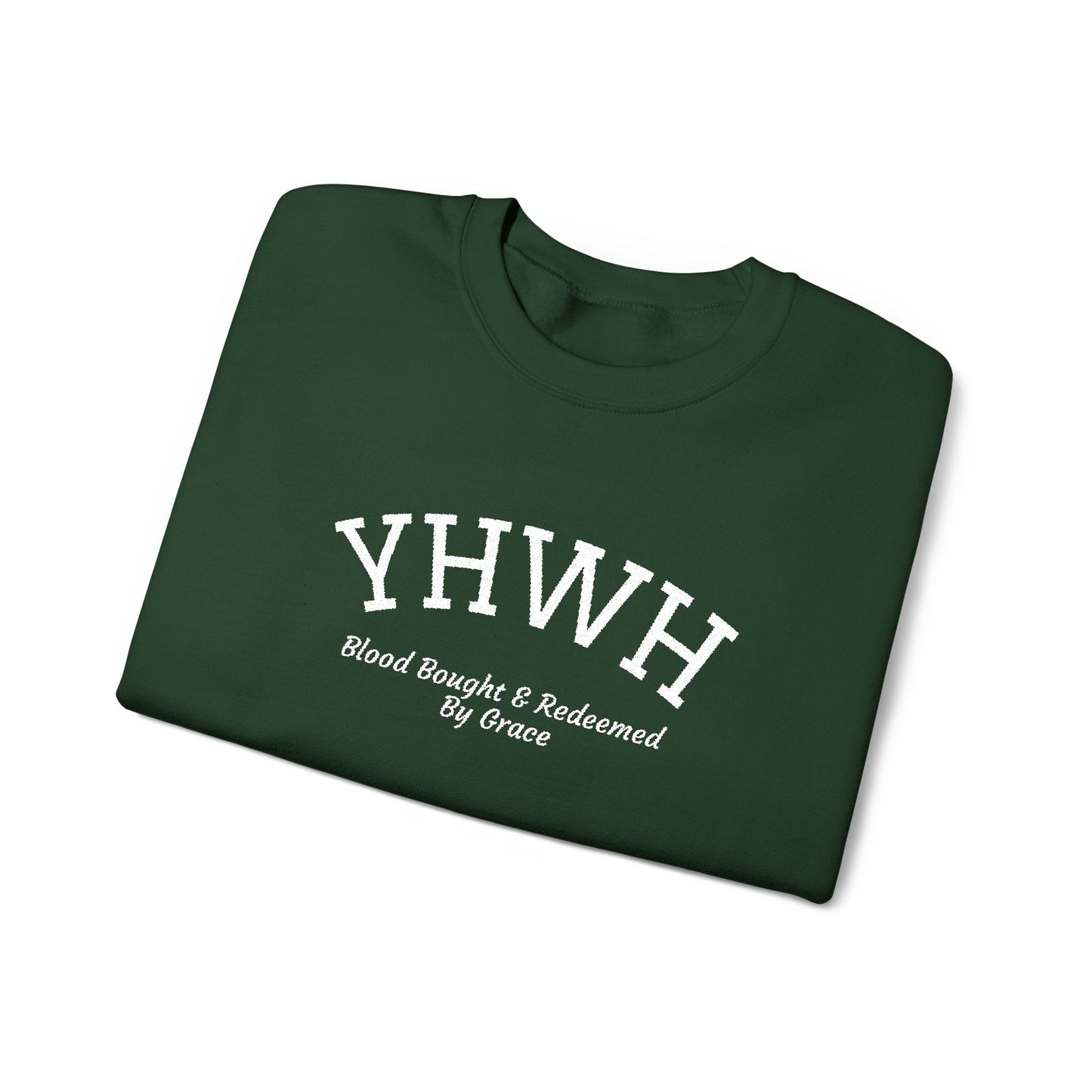 YHWH Scripture Crewneck Sweatshirt — Faith-Based Christian Pullover