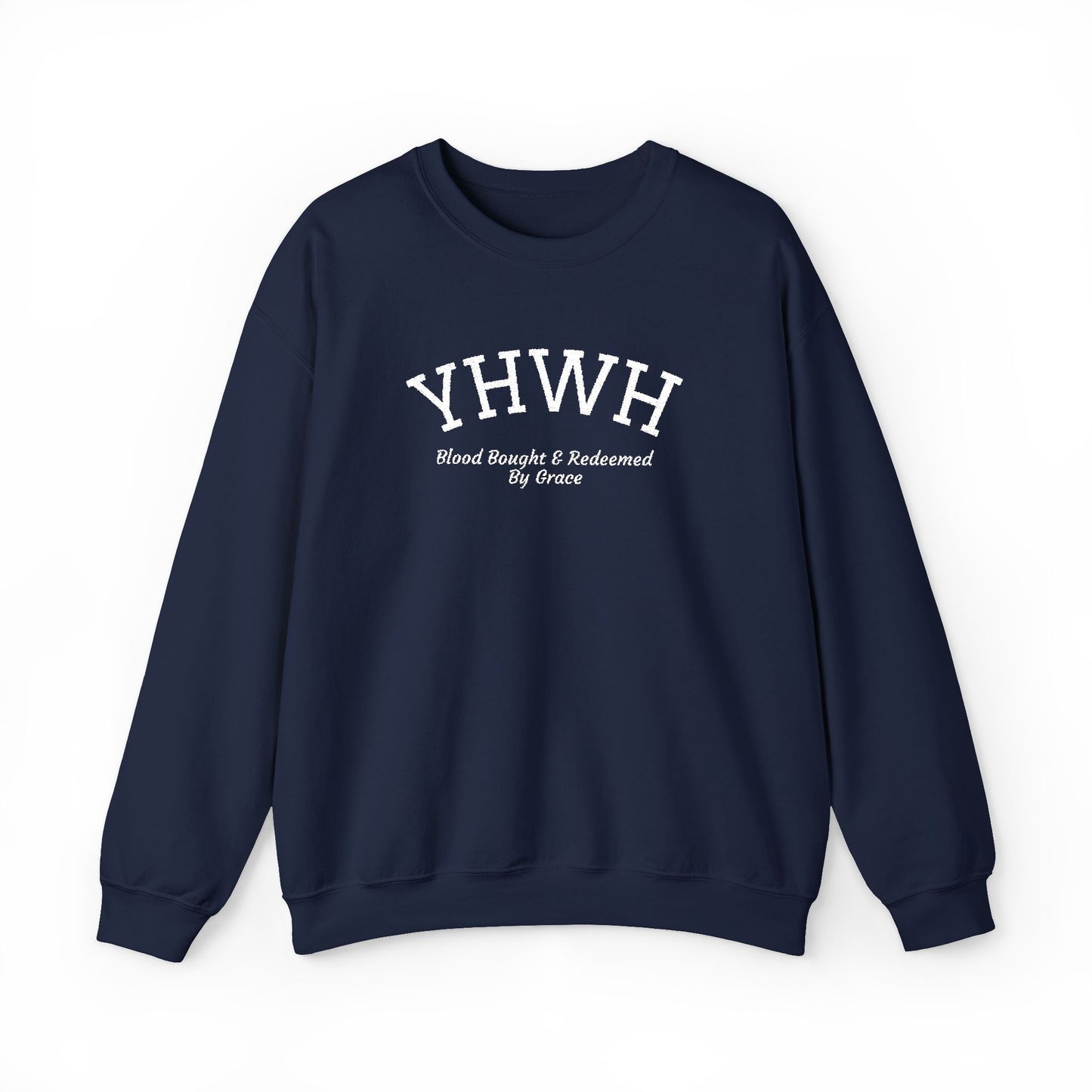 YHWH Scripture Crewneck Sweatshirt — Faith-Based Christian Pullover