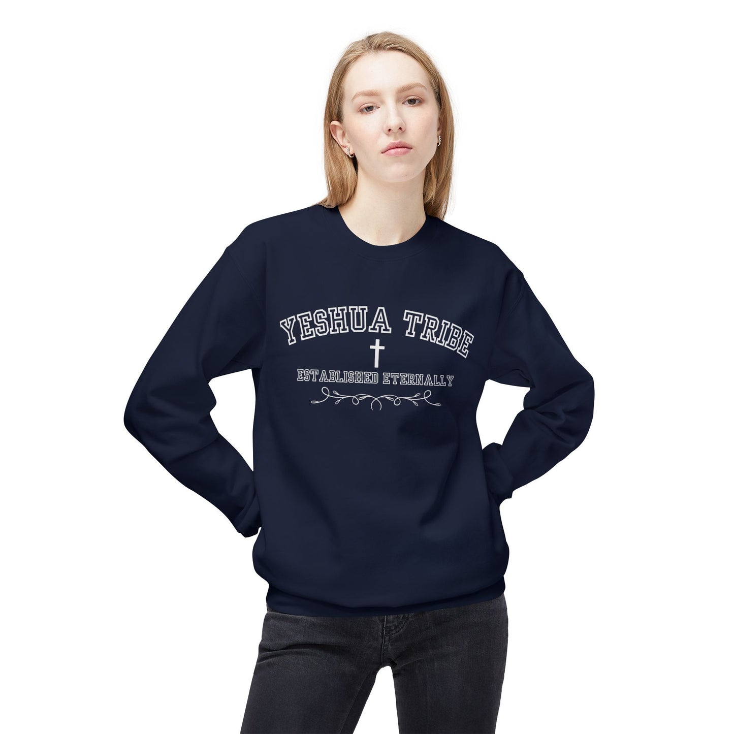 Yeshua Tribe Crewneck Sweatshirt — Established Eternally Christian Pullover