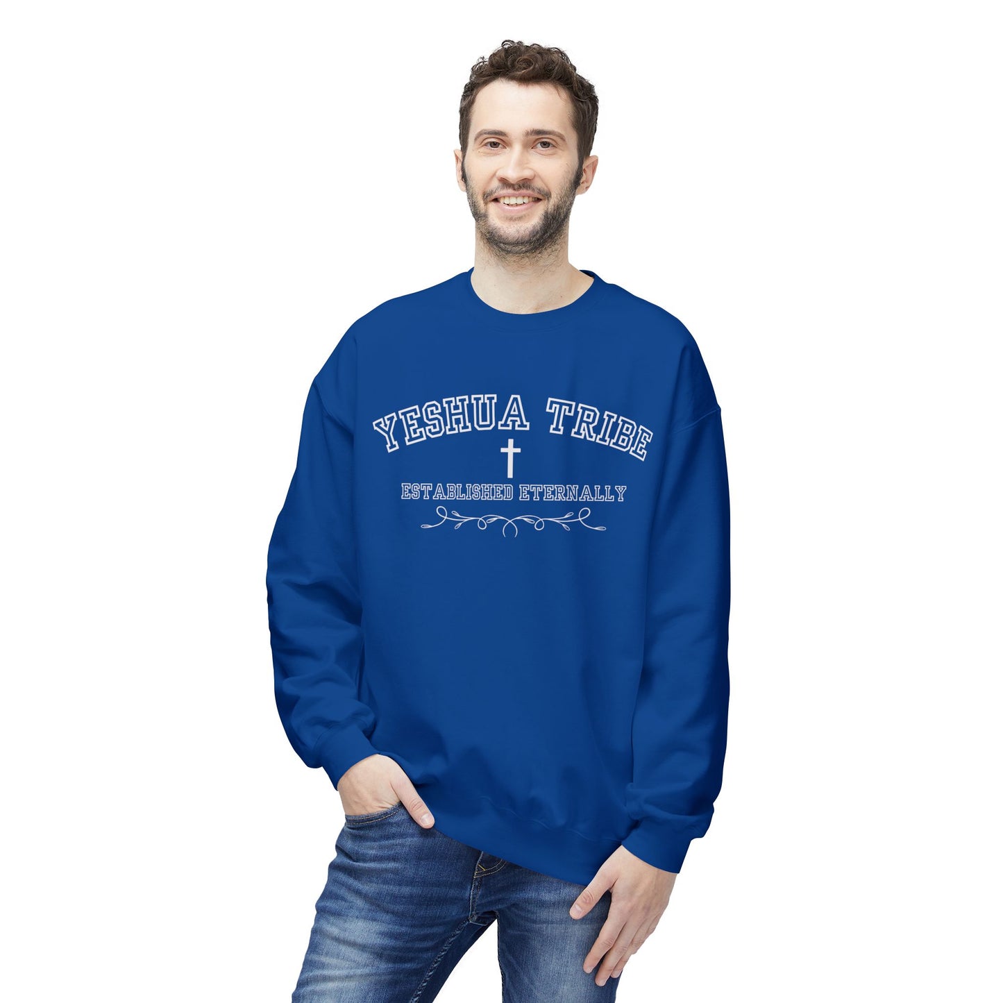 Yeshua Tribe Crewneck Sweatshirt — Established Eternally Christian Pullover