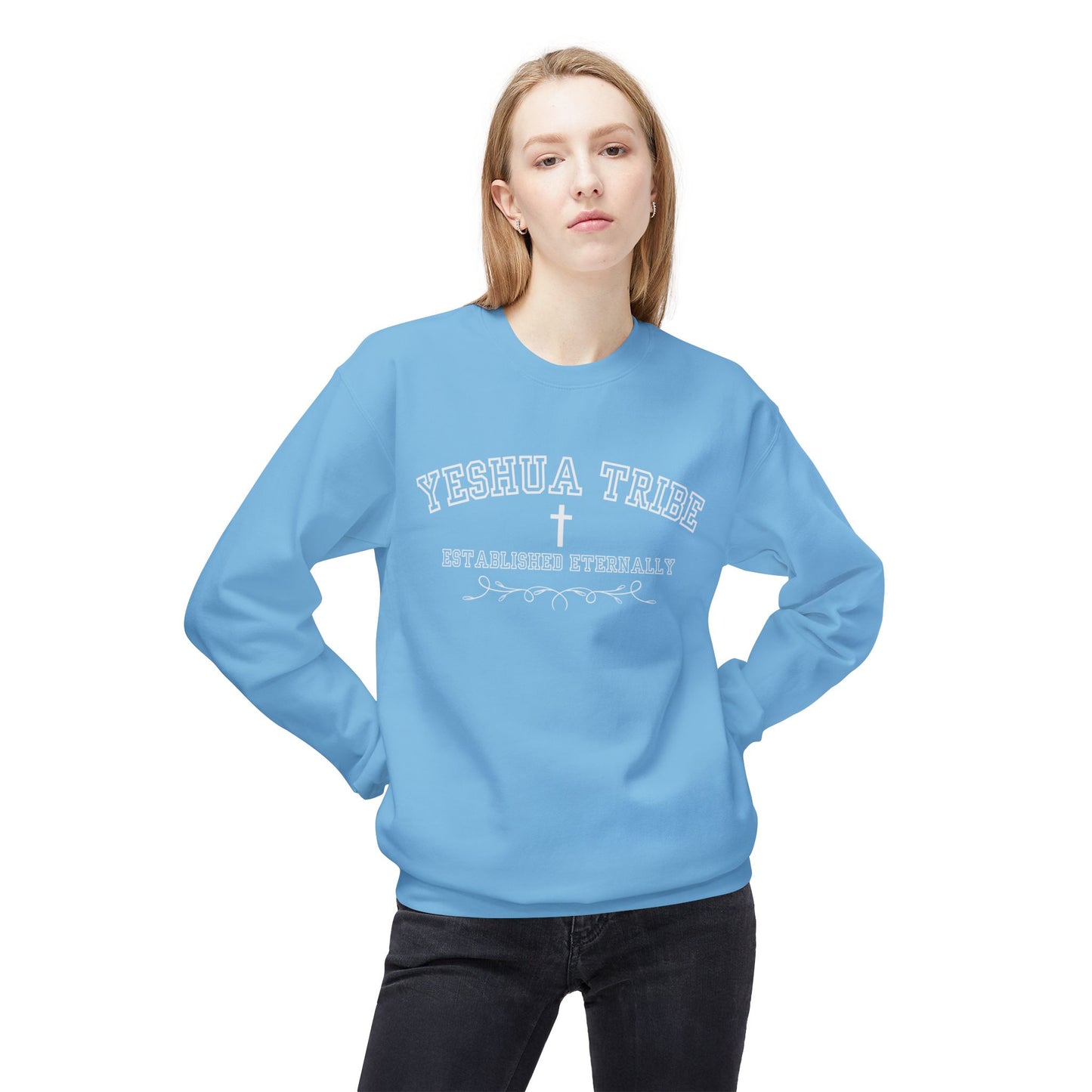 Yeshua Tribe Crewneck Sweatshirt — Established Eternally Christian Pullover