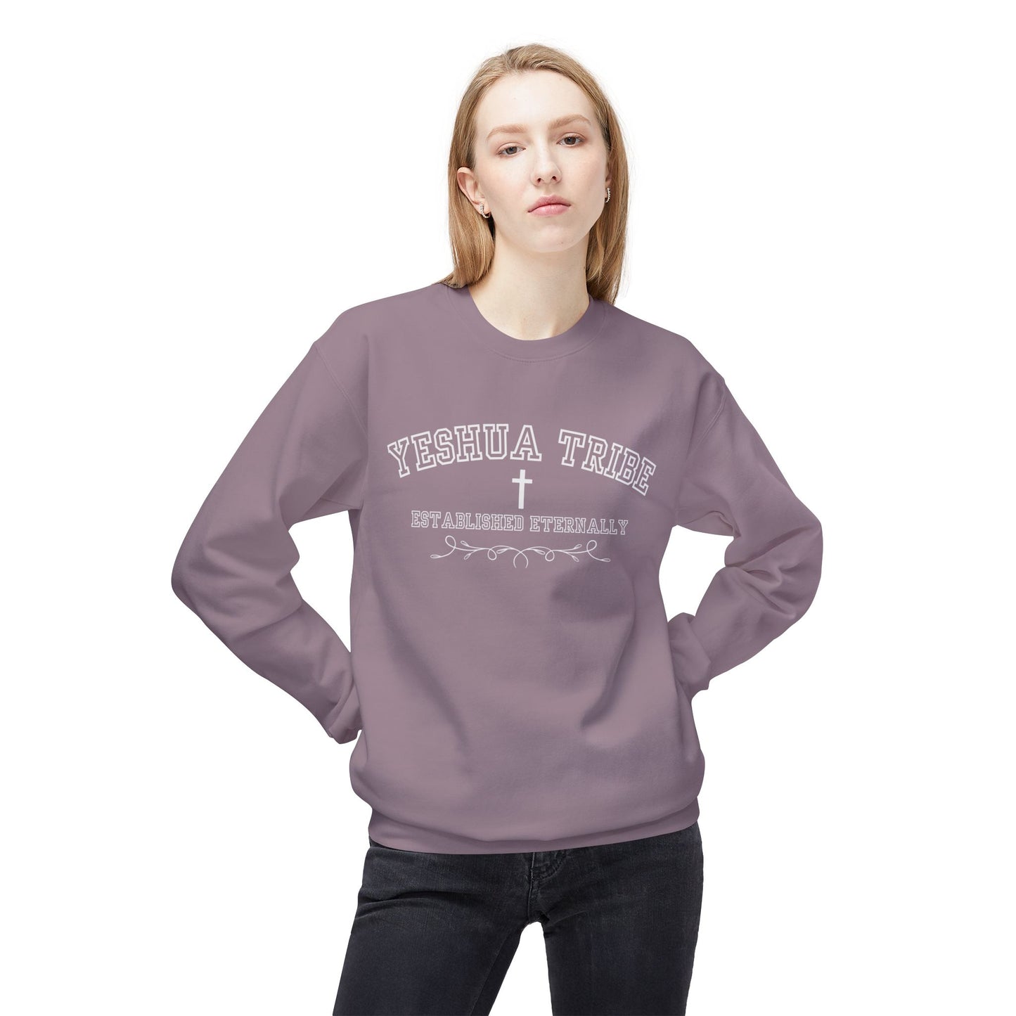 Yeshua Tribe Crewneck Sweatshirt — Established Eternally Christian Pullover