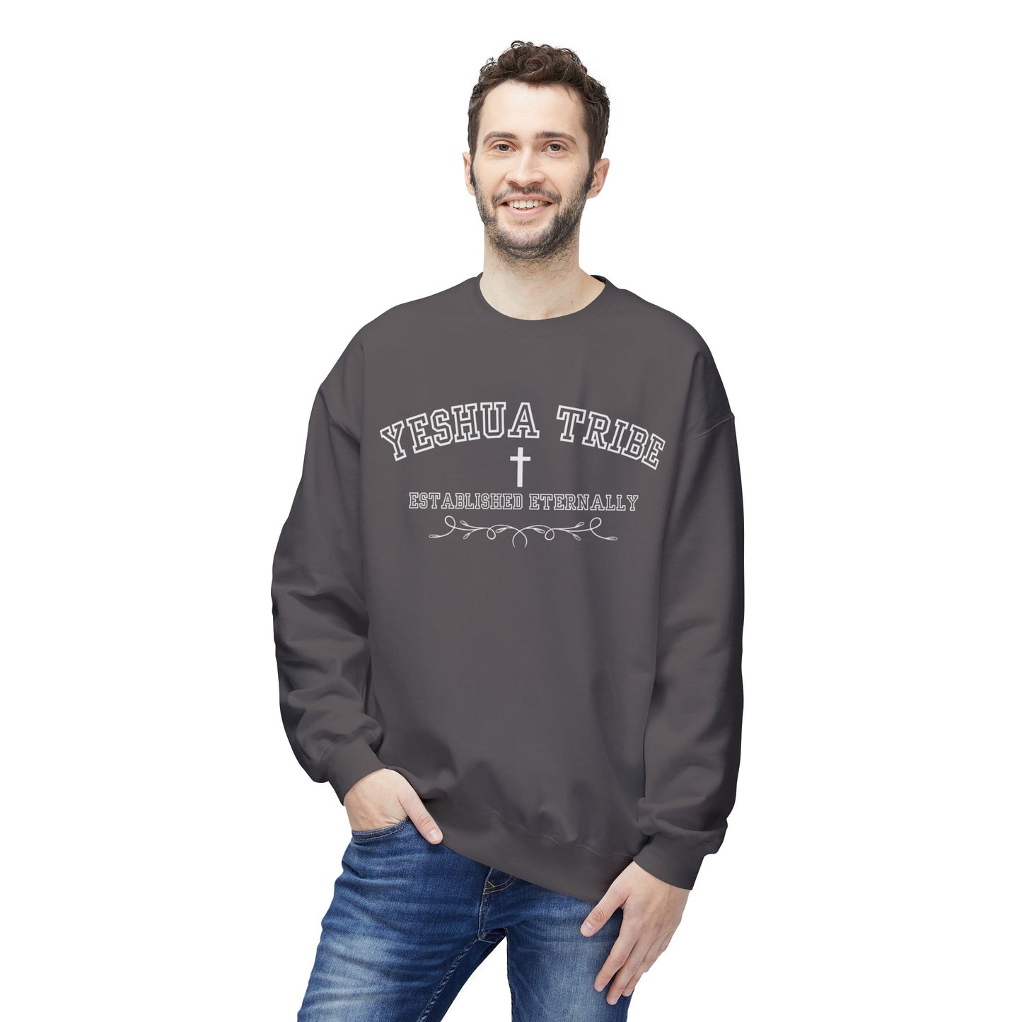 Yeshua Tribe Crewneck Sweatshirt — Established Eternally Christian Pullover