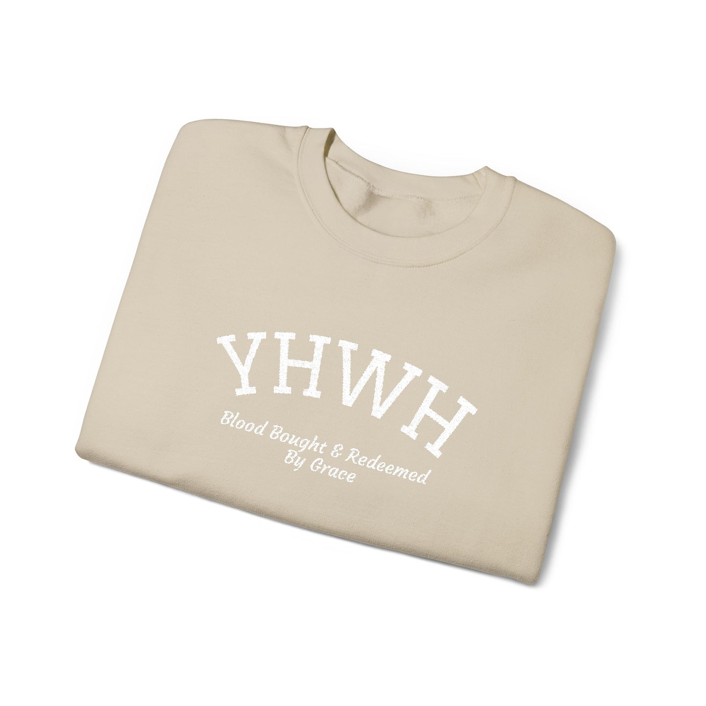 YHWH Scripture Crewneck Sweatshirt — Faith-Based Christian Pullover