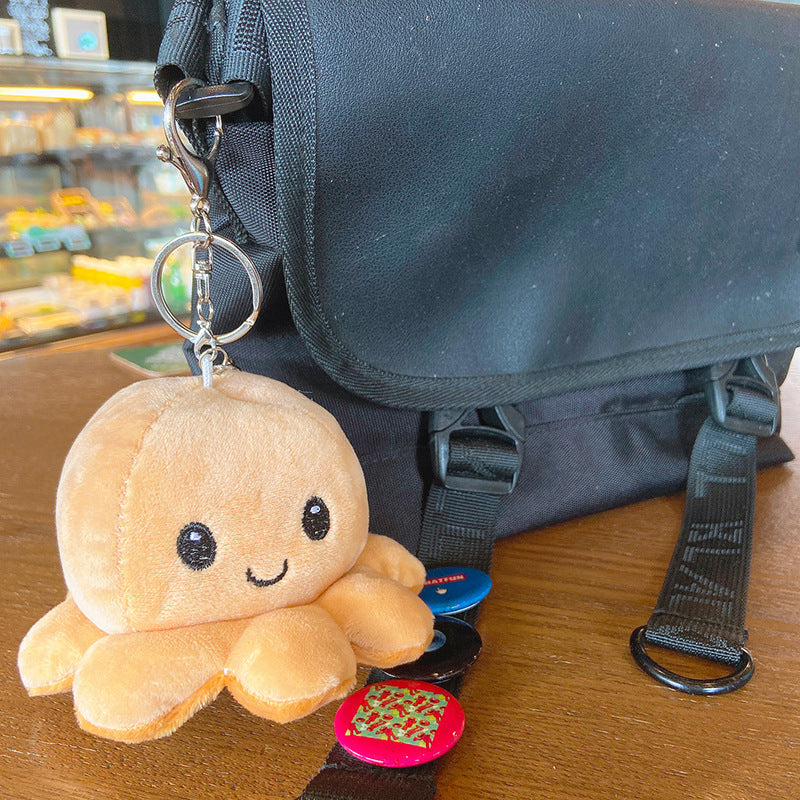 Creative Plush Flip Octopus Bag Key Chain