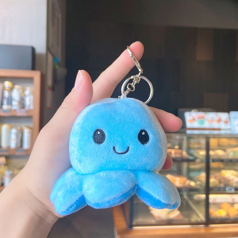 Creative Plush Flip Octopus Bag Key Chain