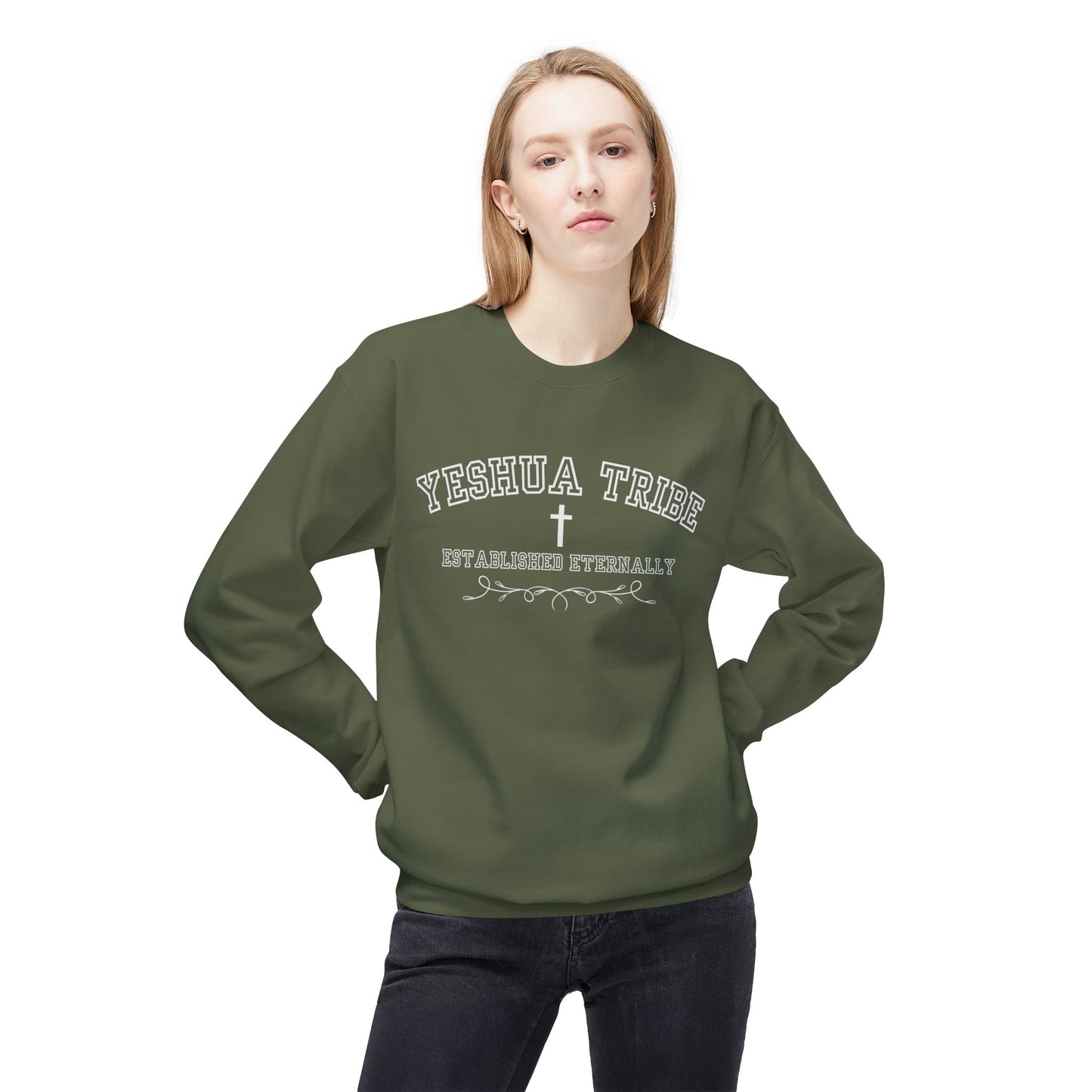 Yeshua Tribe Crewneck Sweatshirt — Established Eternally Christian Pullover