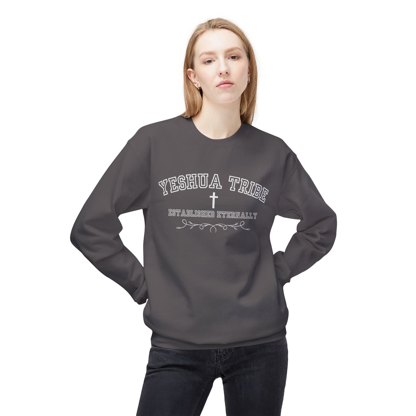 Yeshua Tribe Crewneck Sweatshirt — Established Eternally Christian Pullover