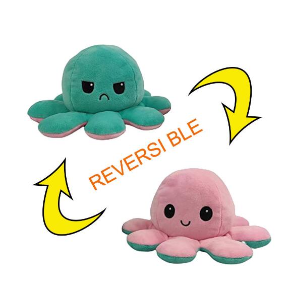 Moody Octopus Reversible Plush 6”