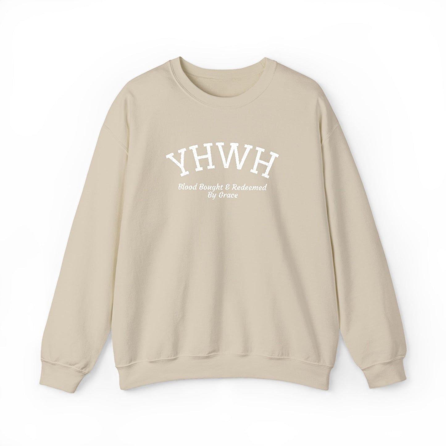 YHWH Scripture Crewneck Sweatshirt — Faith-Based Christian Pullover