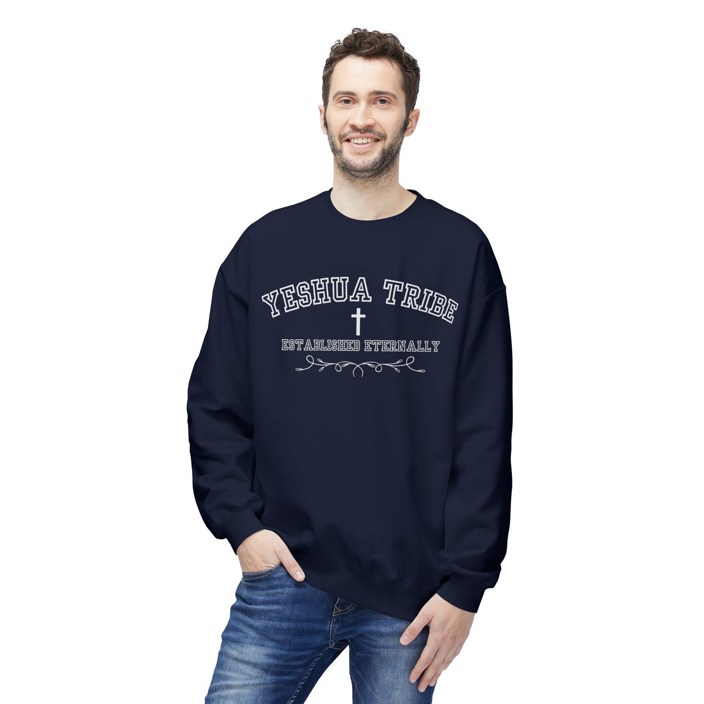 Yeshua Tribe Crewneck Sweatshirt — Established Eternally Christian Pullover