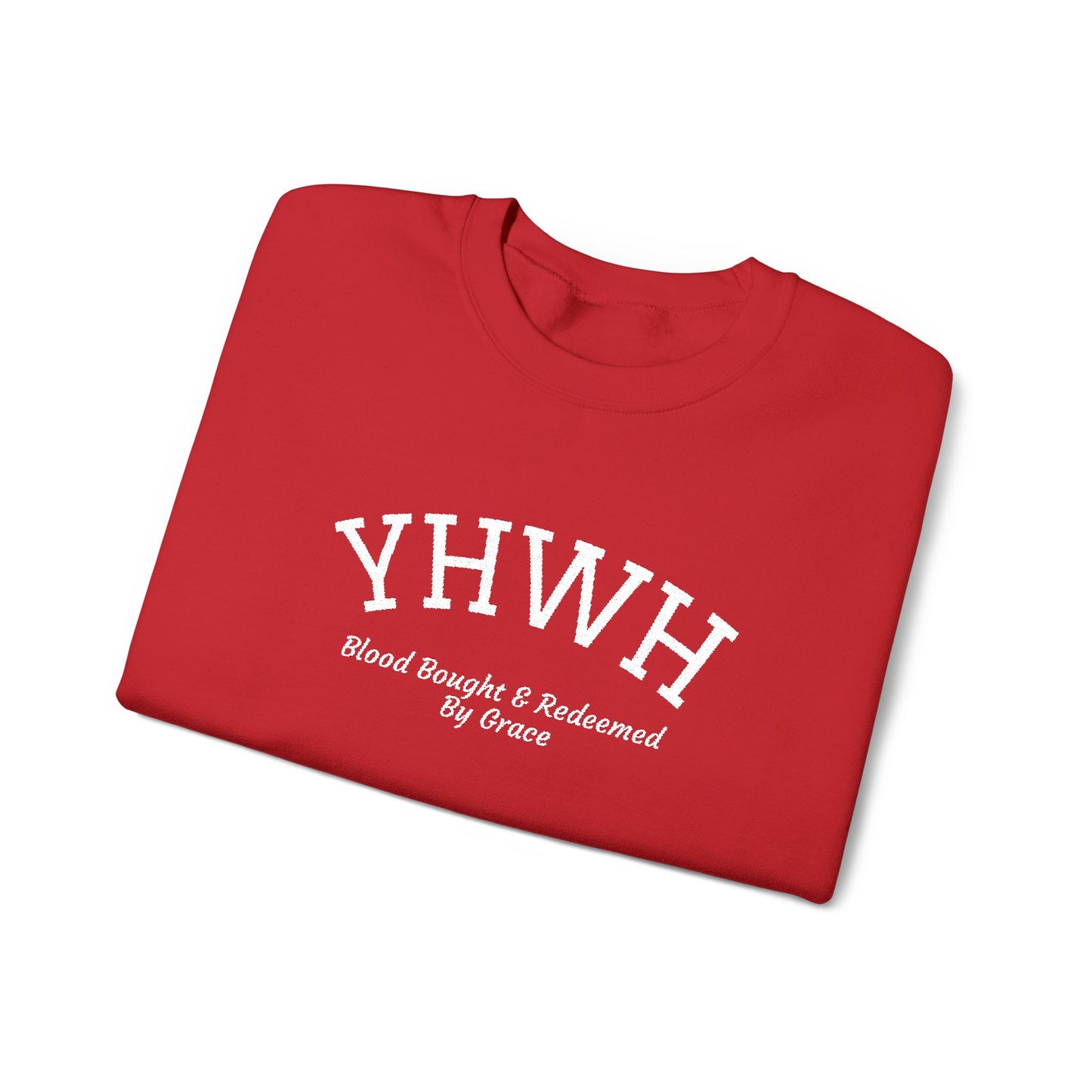 YHWH Scripture Crewneck Sweatshirt — Faith-Based Christian Pullover