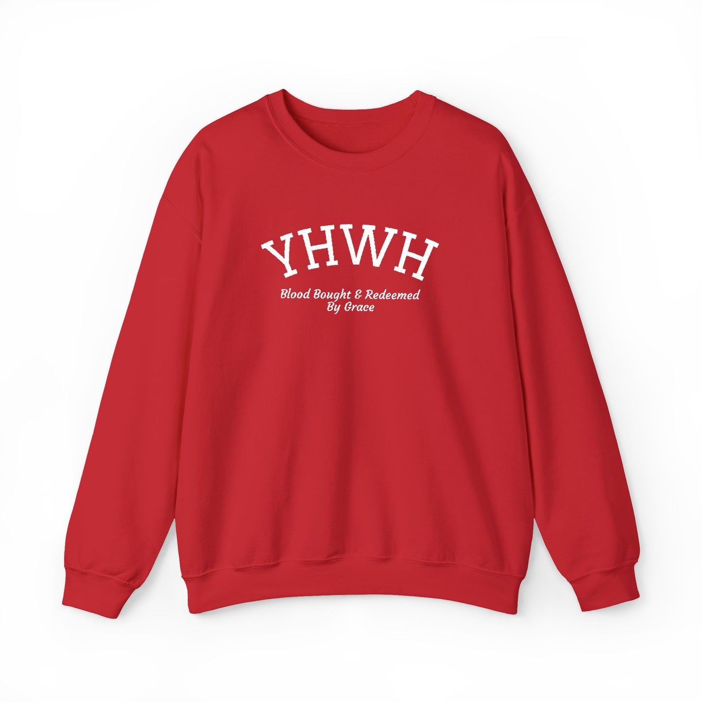 YHWH Scripture Crewneck Sweatshirt — Faith-Based Christian Pullover