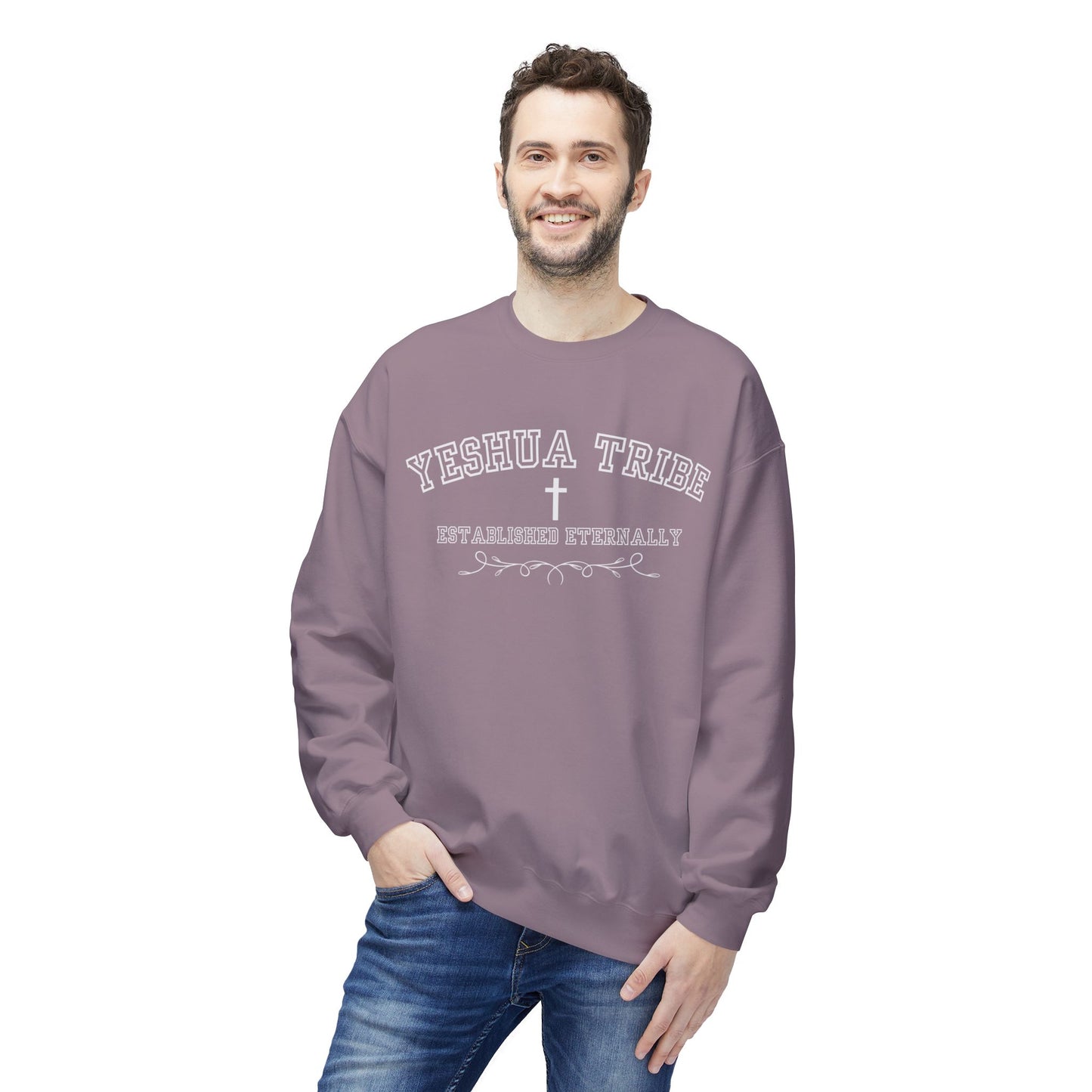 Yeshua Tribe Crewneck Sweatshirt — Established Eternally Christian Pullover