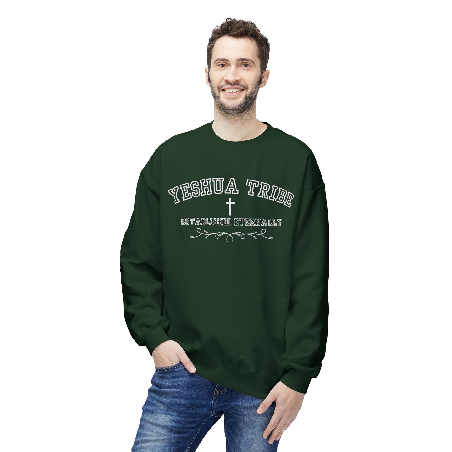 Yeshua Tribe Crewneck Sweatshirt — Established Eternally Christian Pullover