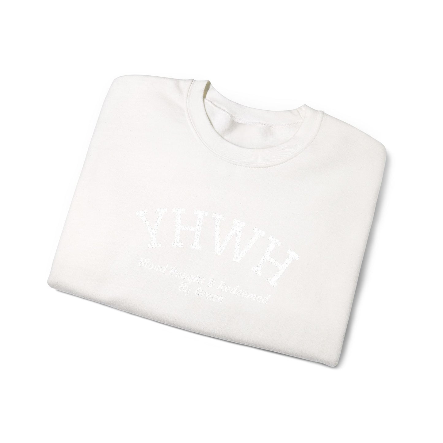 YHWH Scripture Crewneck Sweatshirt — Faith-Based Christian Pullover