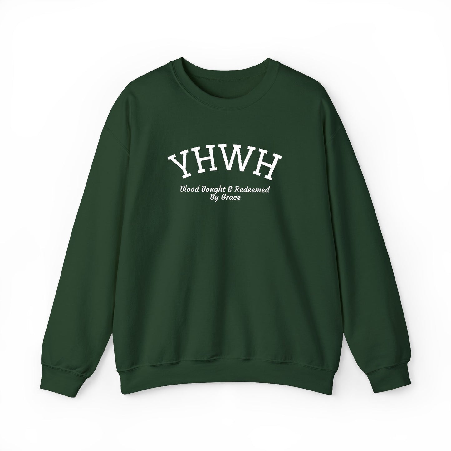 YHWH Scripture Crewneck Sweatshirt — Faith-Based Christian Pullover