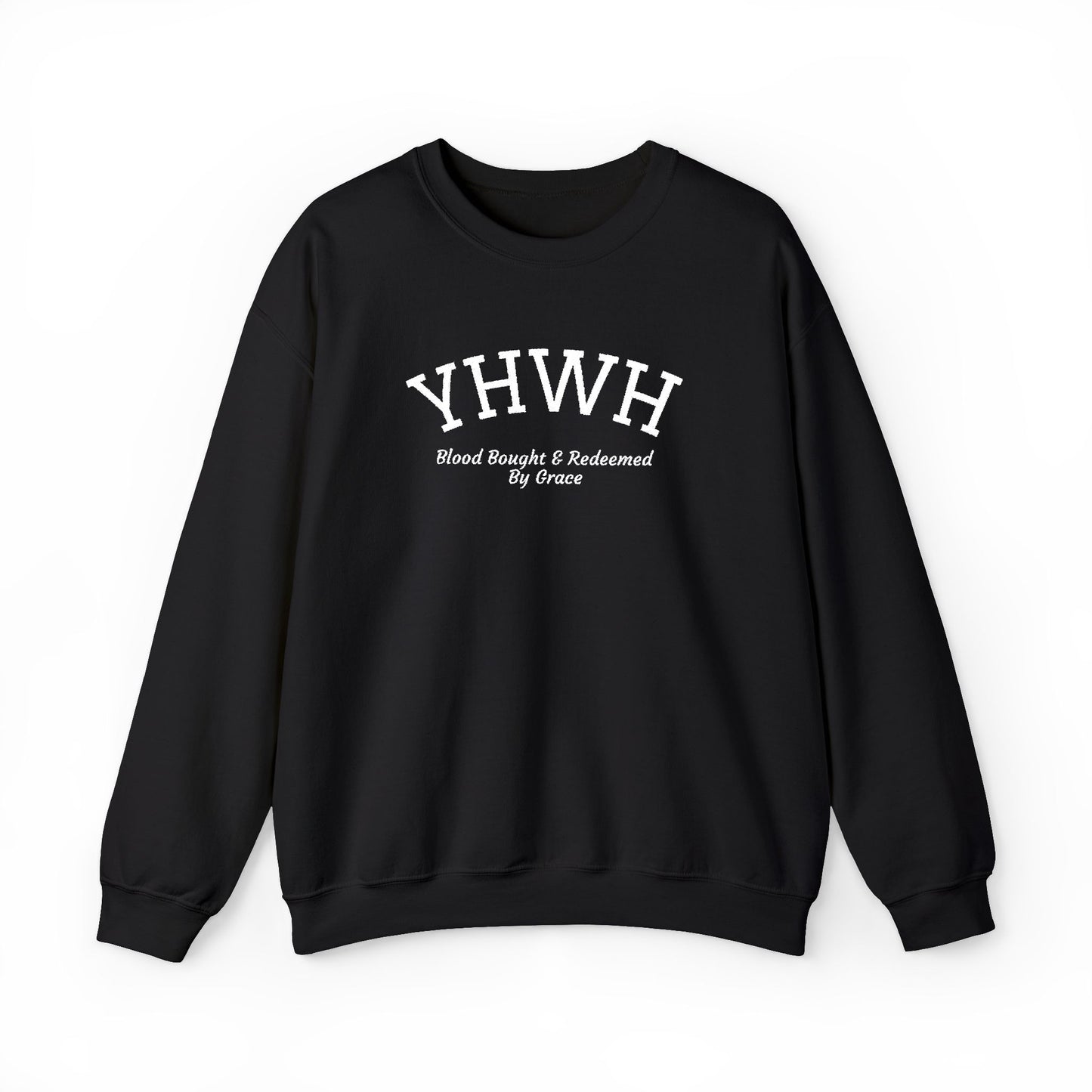 YHWH Scripture Crewneck Sweatshirt — Faith-Based Christian Pullover