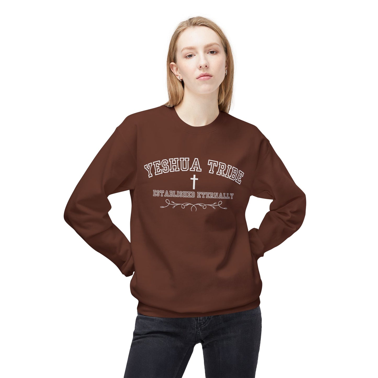 Yeshua Tribe Crewneck Sweatshirt — Established Eternally Christian Pullover