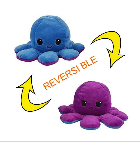 Moody Octopus Reversible Plush 6”