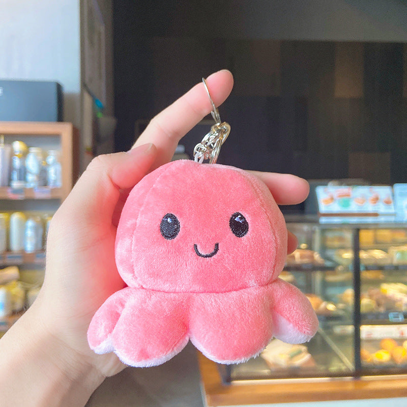 Creative Plush Flip Octopus Bag Key Chain
