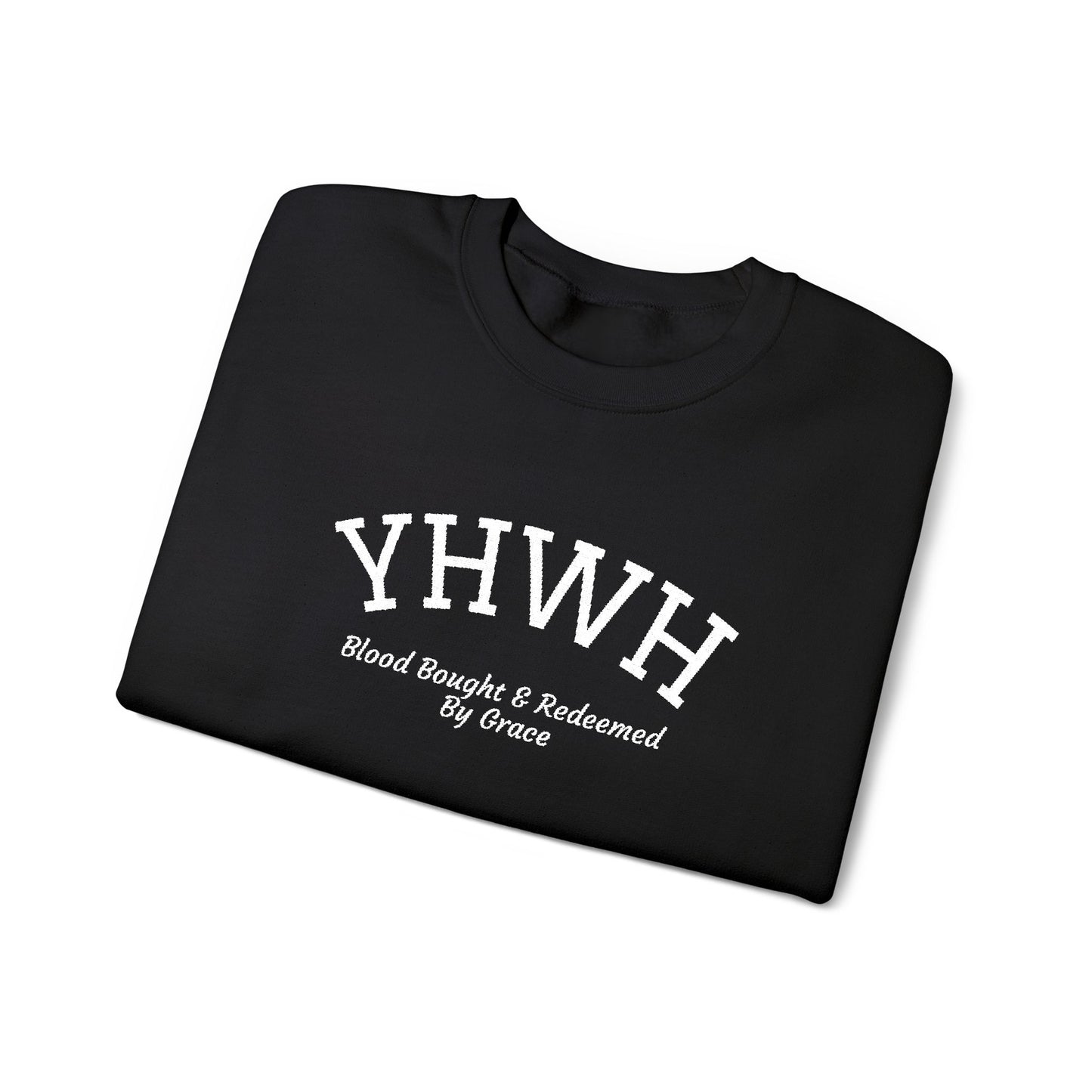 YHWH Scripture Crewneck Sweatshirt — Faith-Based Christian Pullover