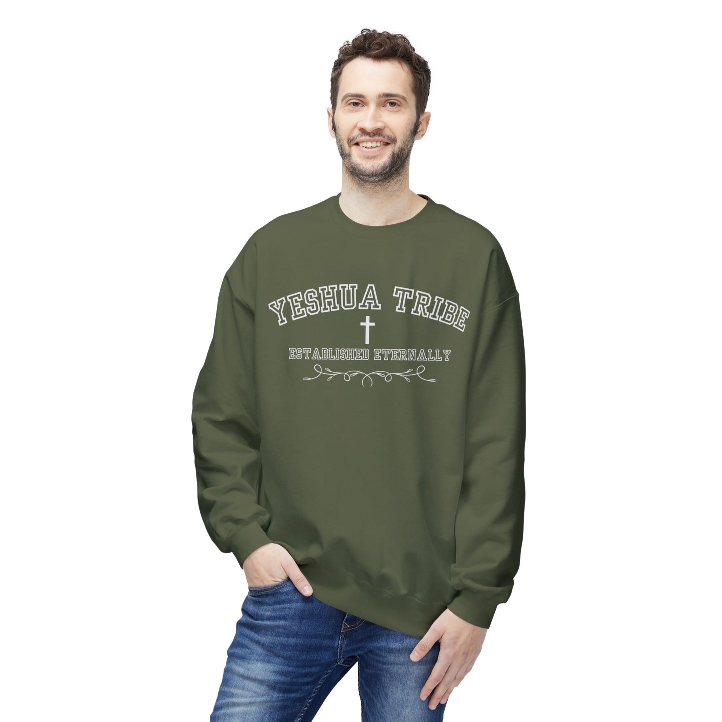 Yeshua Tribe Crewneck Sweatshirt — Established Eternally Christian Pullover