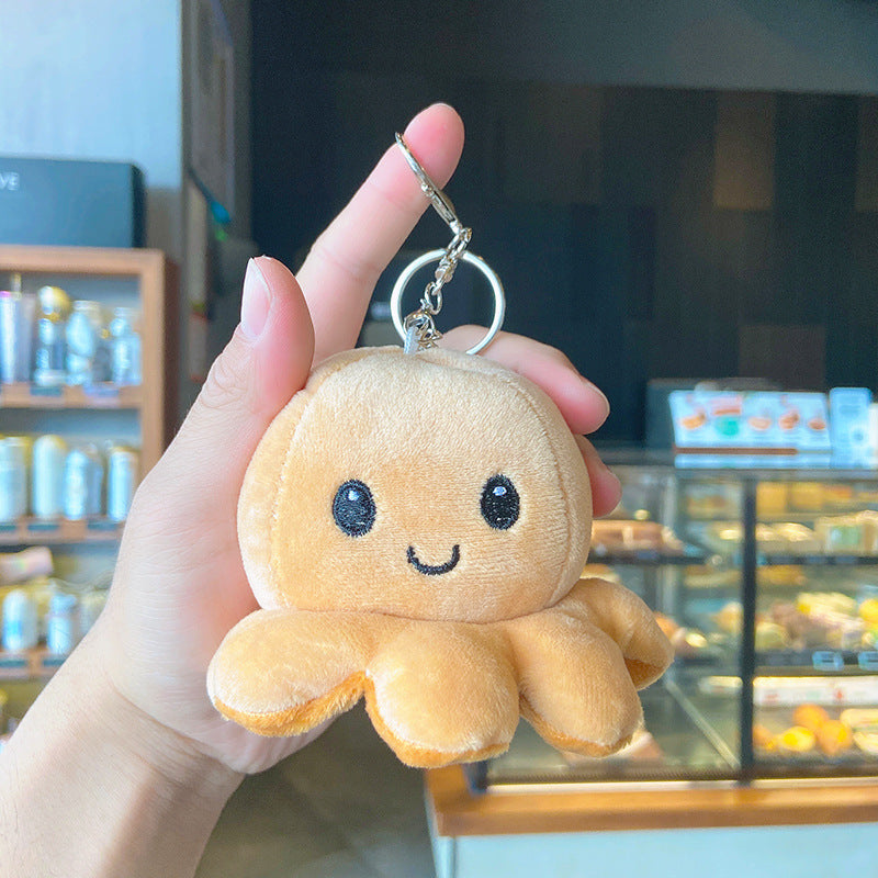 Creative Plush Flip Octopus Bag Key Chain